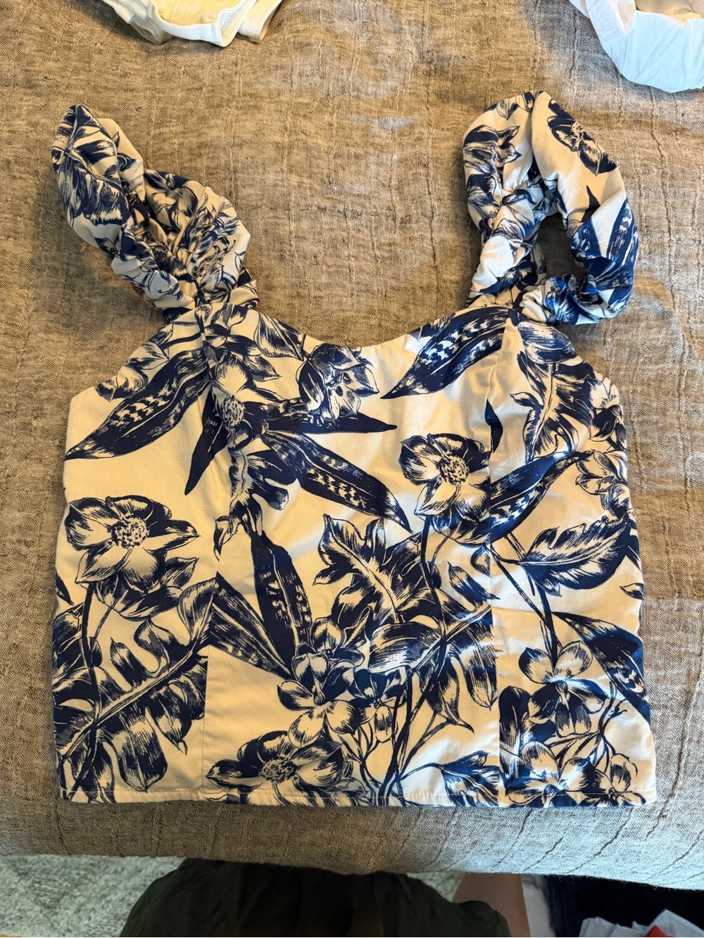 A&F Ruched Strap Crop Top
